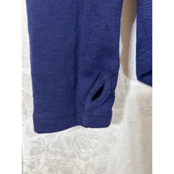 Omni-Wool XXL Navy Blue 1/4 Zip Henley Baselayer - Picture 2 of 8